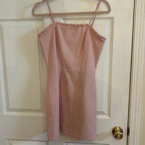 LA Hearts gingham mini dress